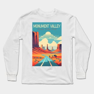 Monument Valley National Park Travel Poster Long Sleeve T-Shirt